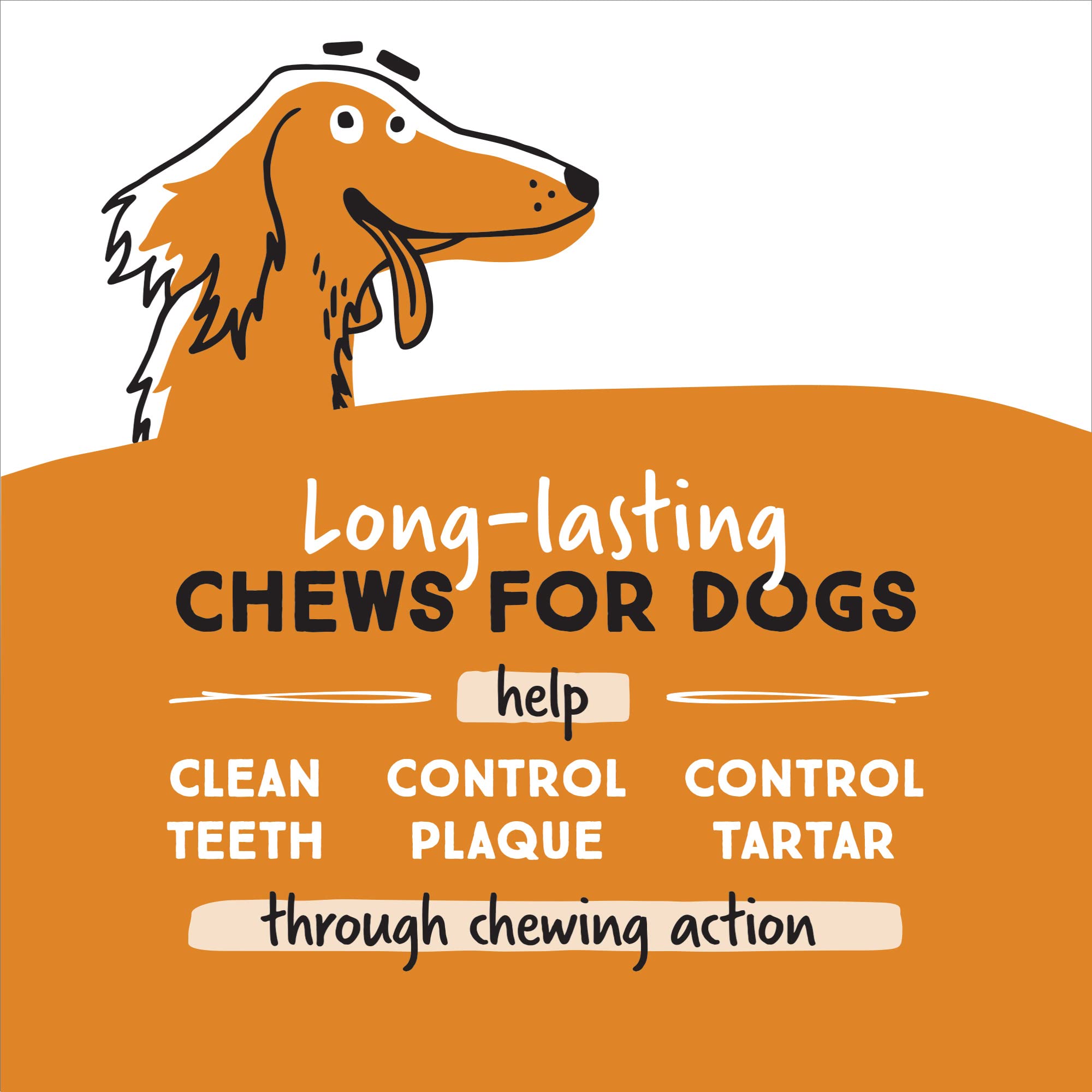 Ultra Chewy Peanut Butter Double Treat Bones center chew keeps dogs engaged.