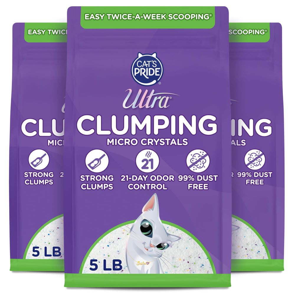 ULTRA packaging shows a lightweight 5 lb bag for easy refills