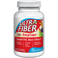 Ultra-Fiber caplets bottle front shows convenient high-fiber support for daily routine.