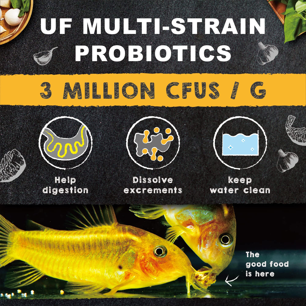 Ultra Fresh probiotic-rich formula supports gut health and efficient feeding for bottom dwellers.