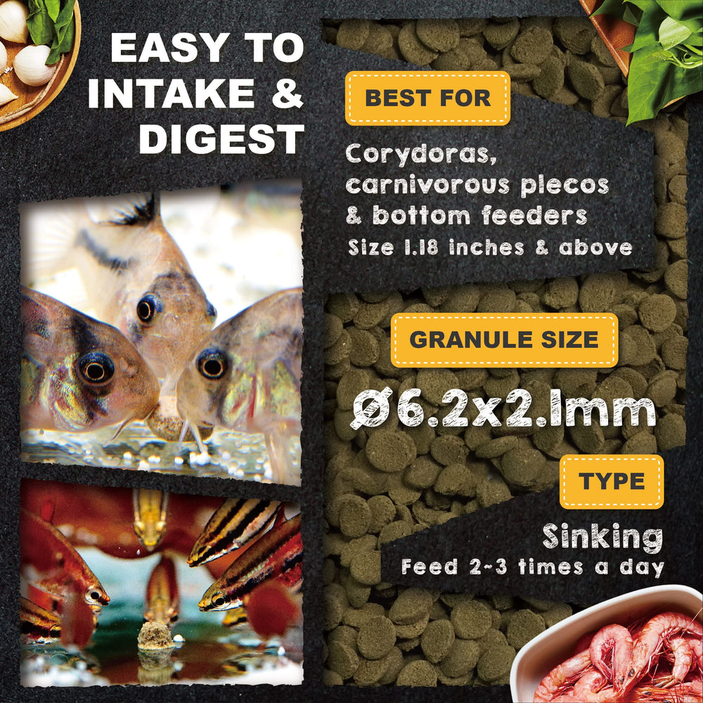 Ultra Fresh food promotes clear water with probiotics and reduced waste.