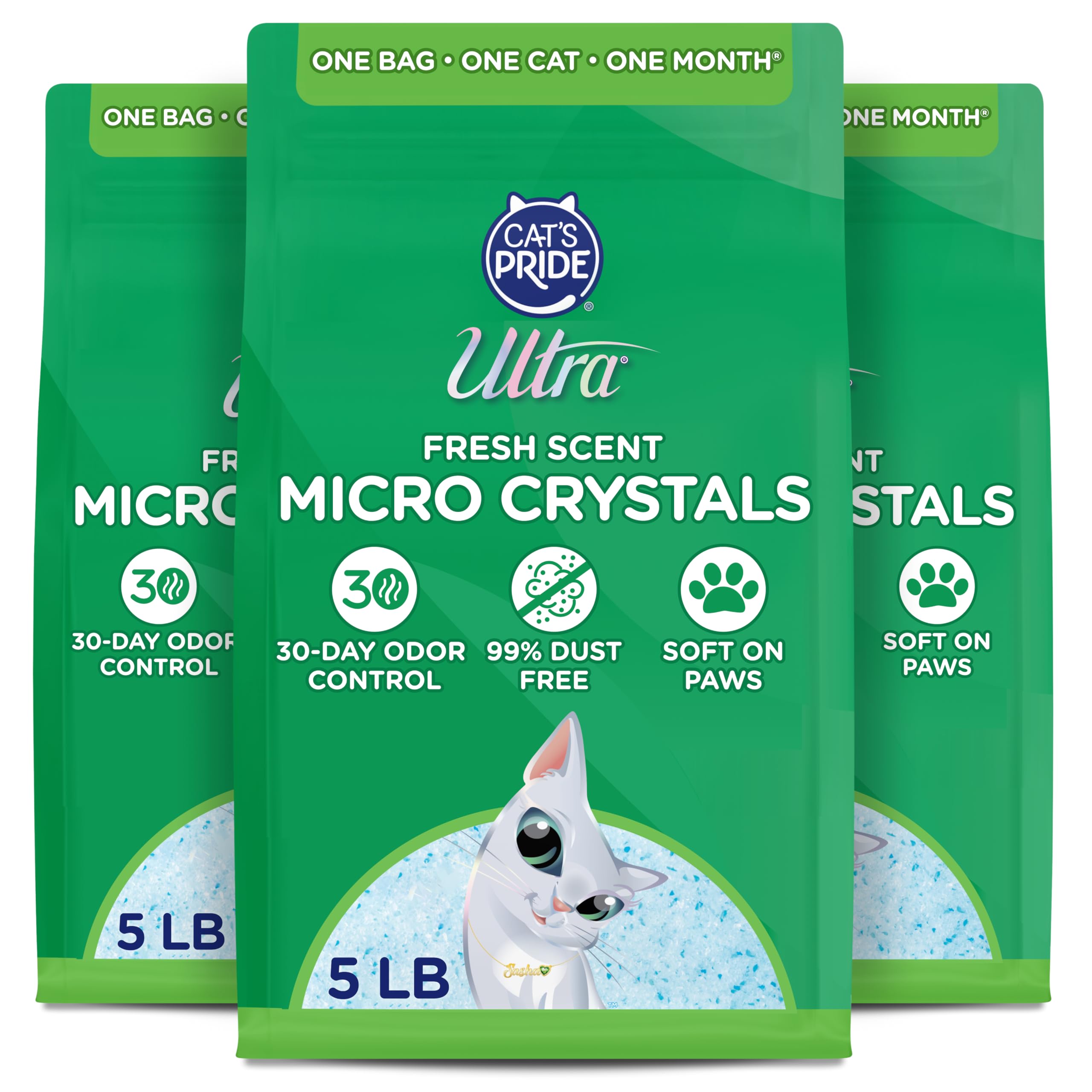 ULTRA Ultra Fresh crystals in dust-free packaging for a cleaner room.