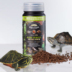 Ultra Fresh floating Nutri Sticks dissolving slowly for easy feeding.