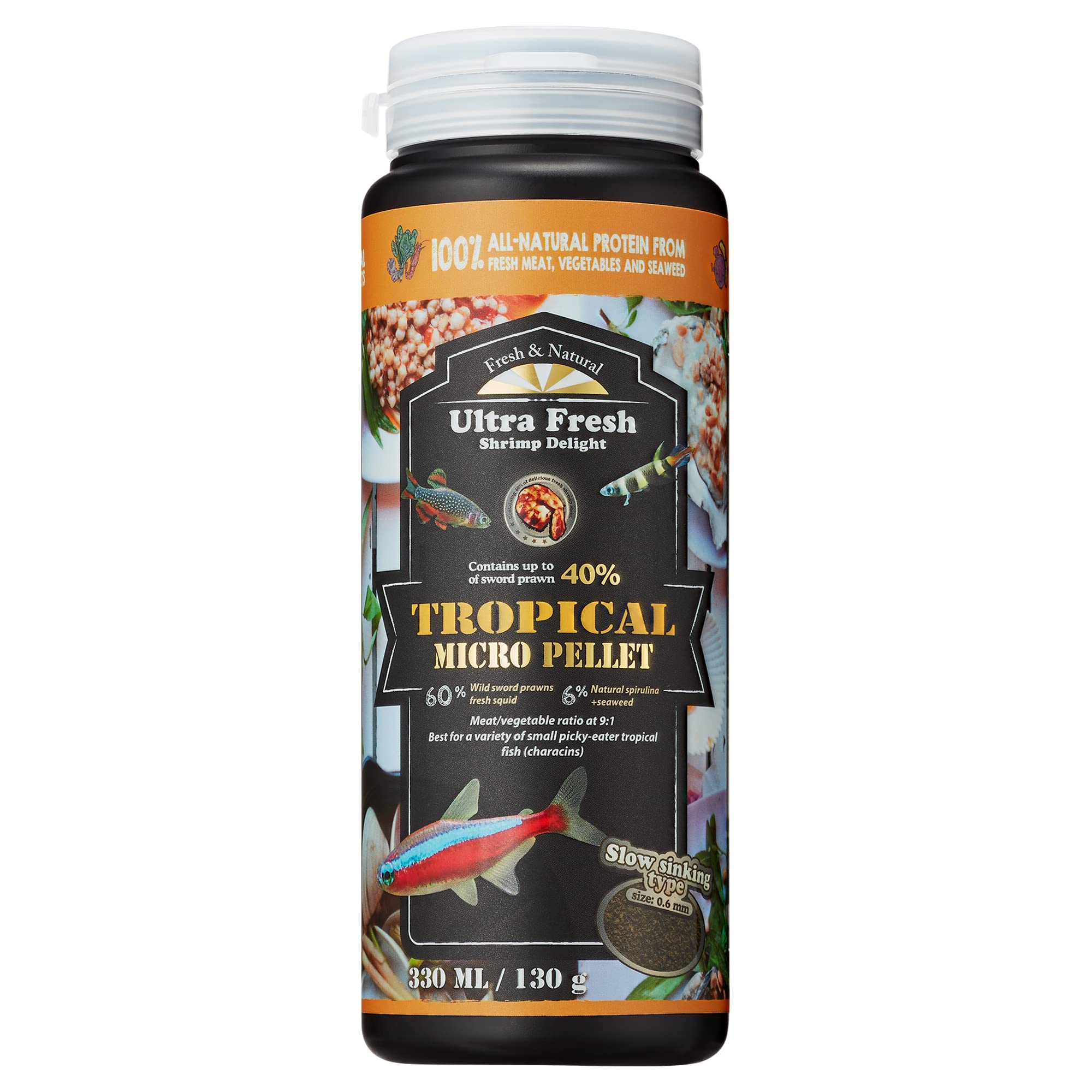 Ultra Fresh pellets-lents pour tétra, alimentation adaptée.