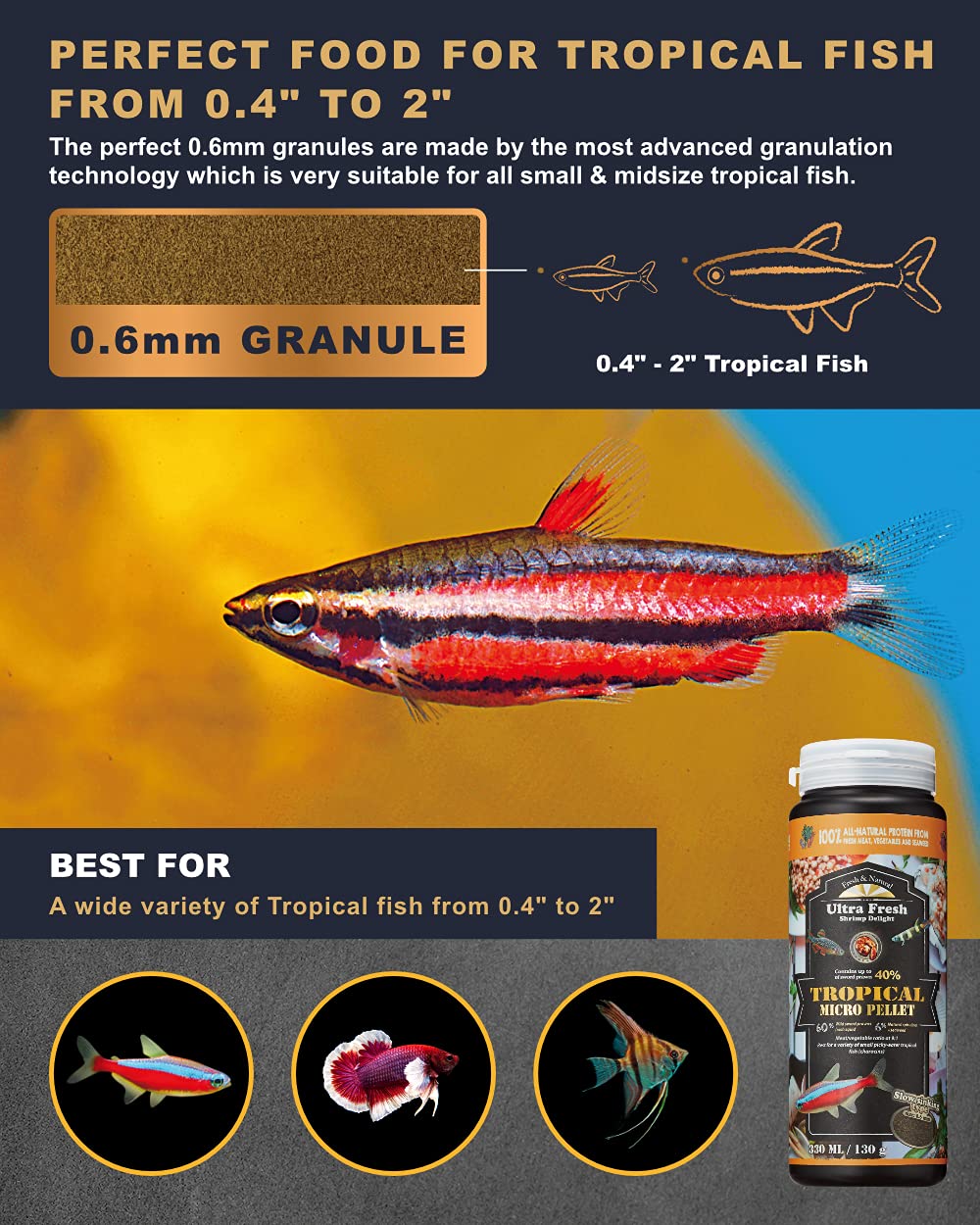 Ultra Fresh Tetra probiotics support digestion and tank health