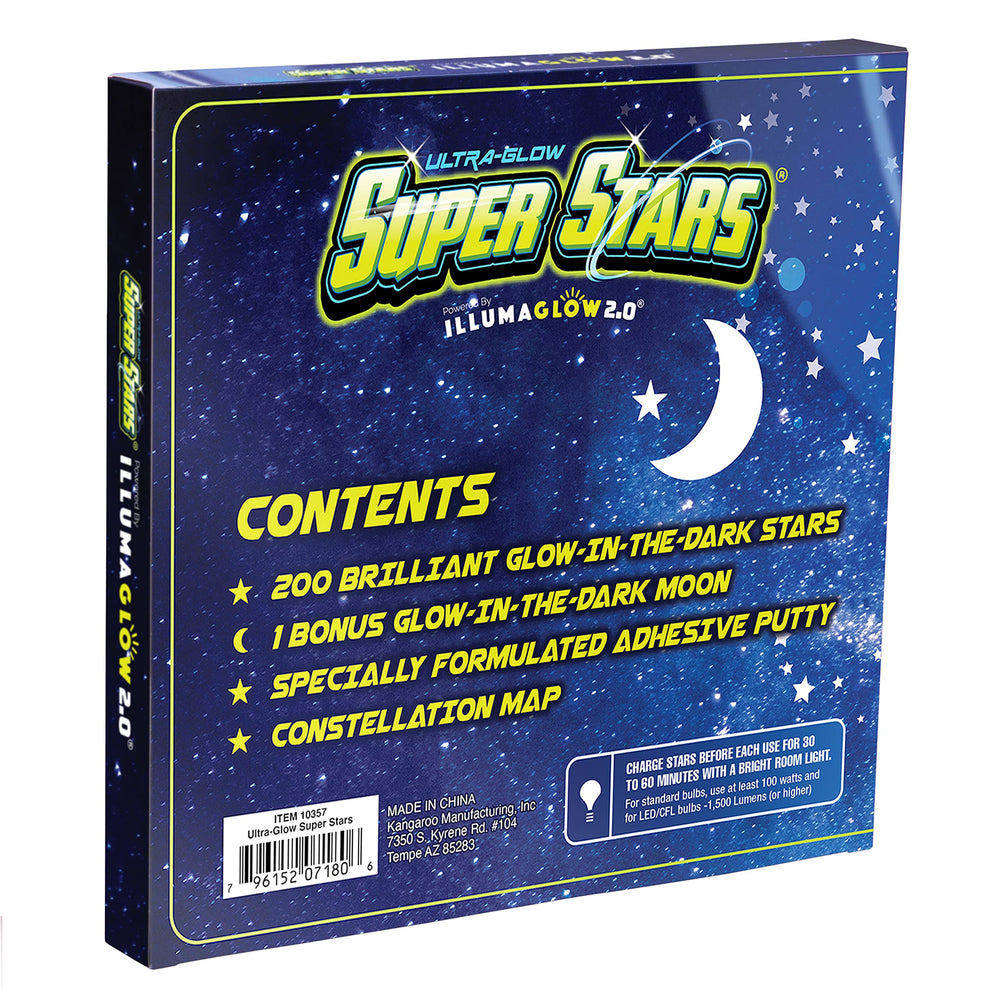 Ultra-Glow Super Stars glow stars brighten a baby nursery with a soft glow.