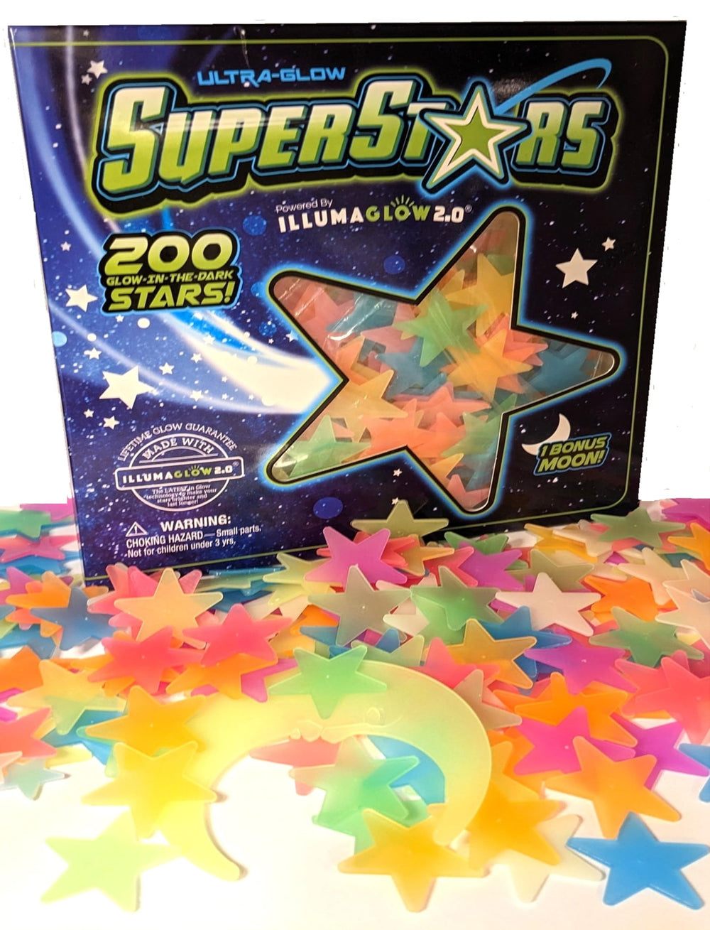 Ultra-Glow Super Stars simple installation uses putty and constellation map.