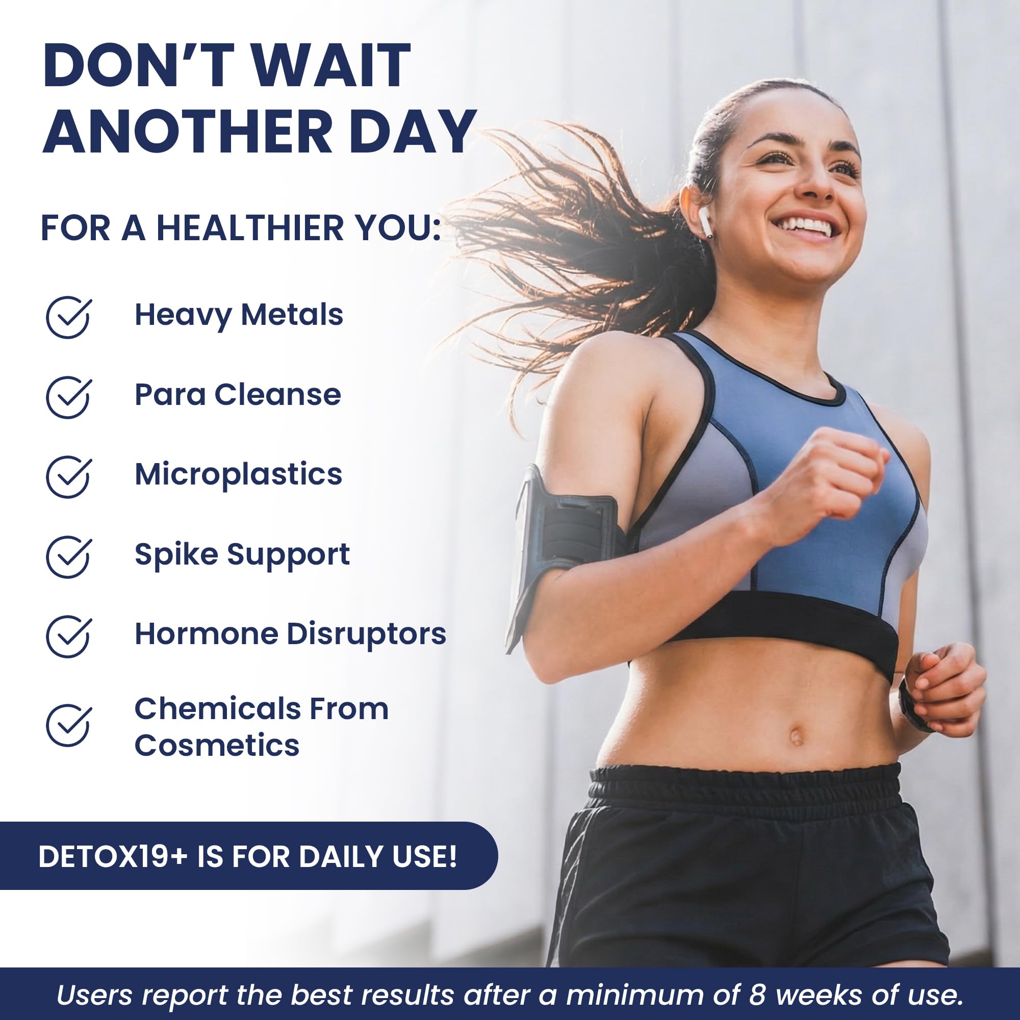 Ultra Human Detox19 ingredients table highlights multi-pathway detox components.