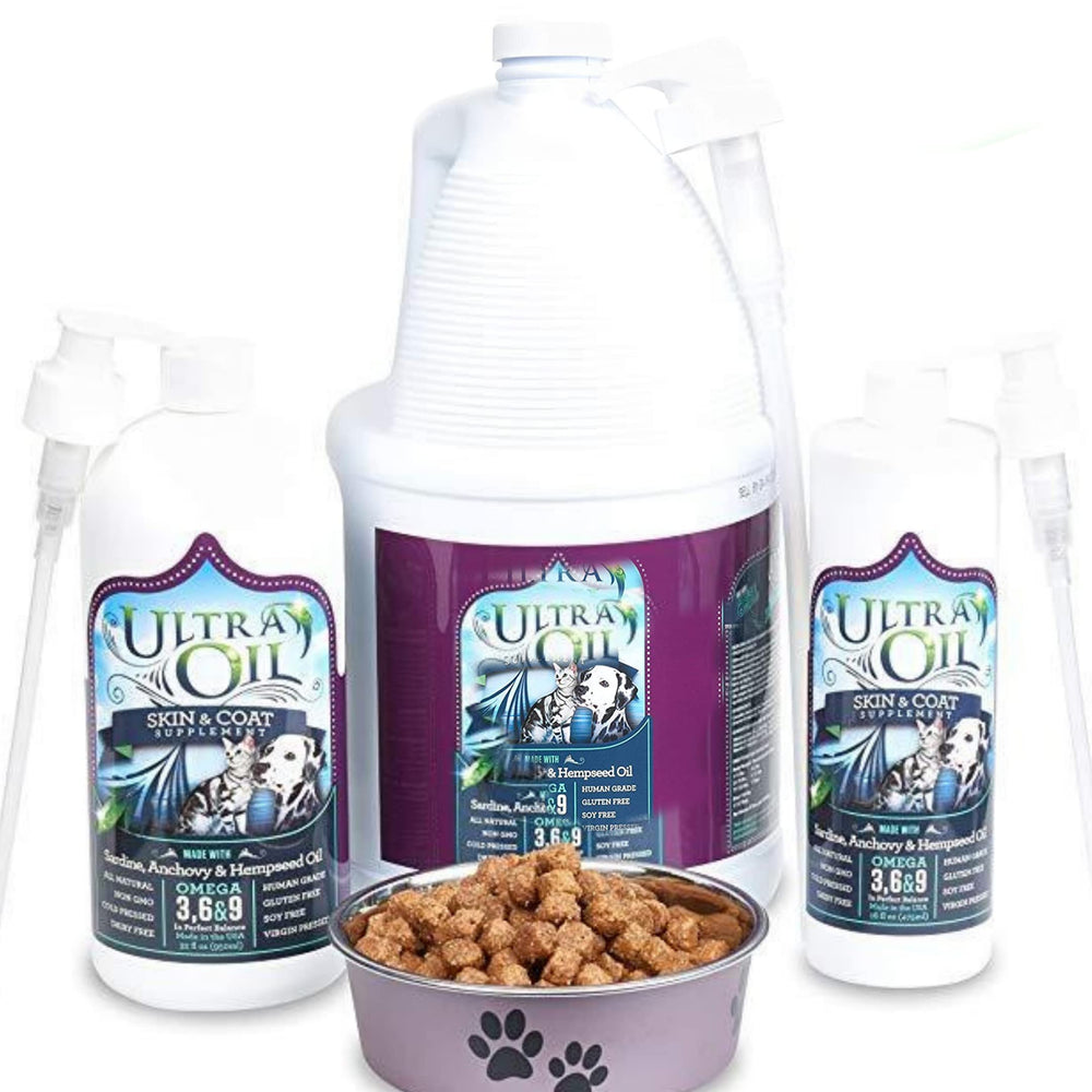 Ultra Oil omega-3-6-9 emphasis on balanced fatty acids for pets