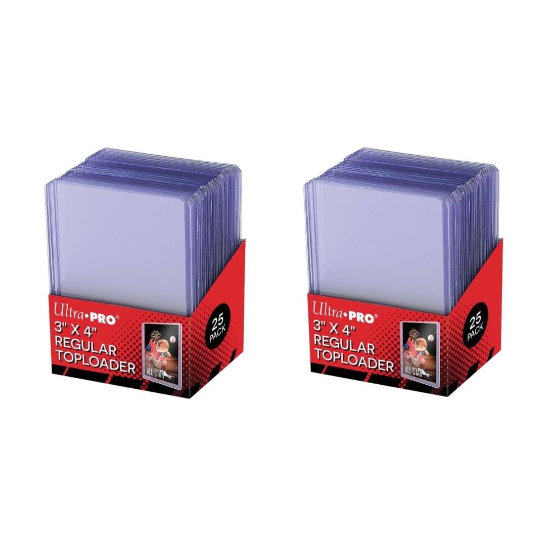 Ultra Pro 3x4 toploader front view showing crystal-clear card protection.