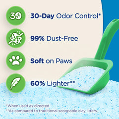 Close-up of soft-on-paws crystals for cat comfort.