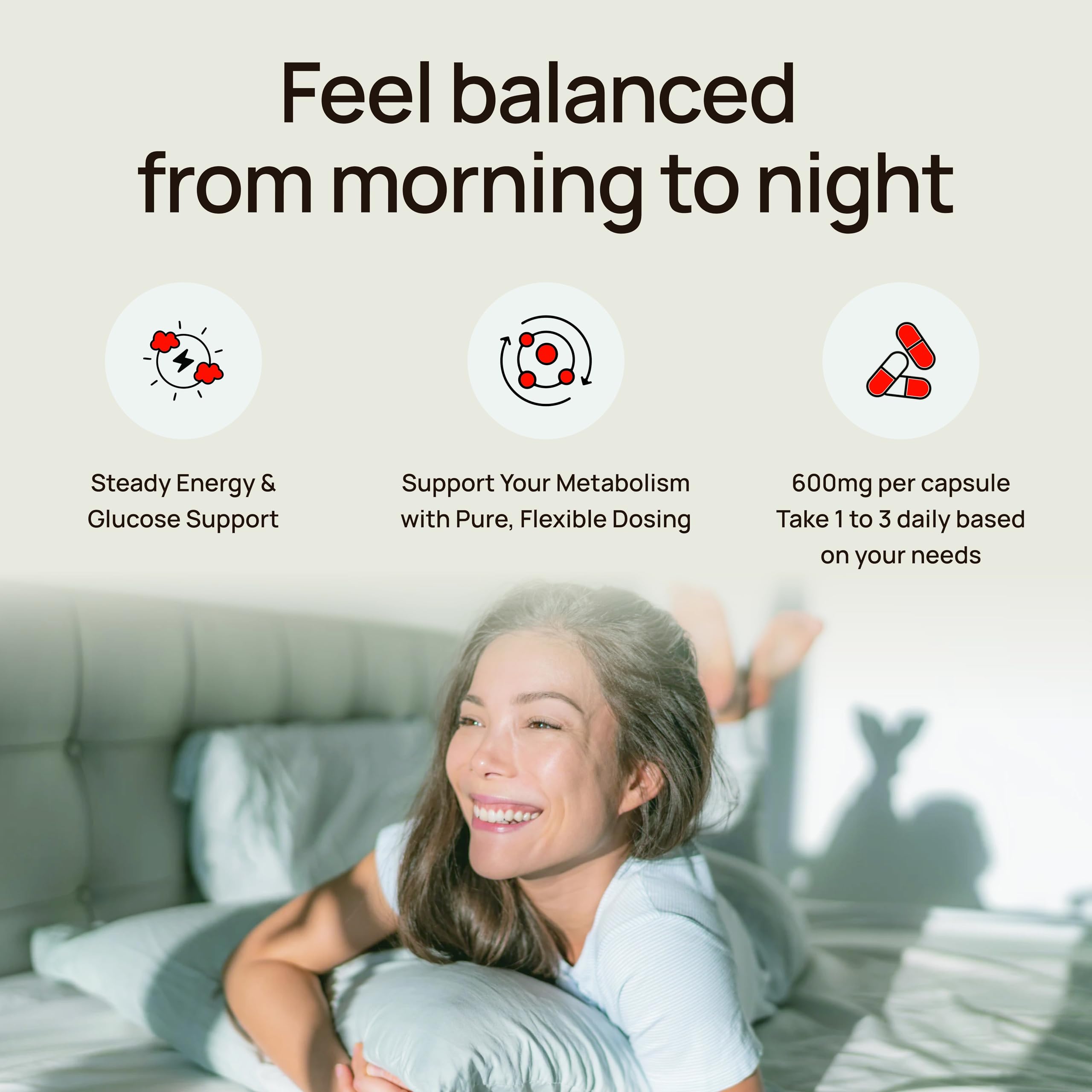 Close-up of Ultra6 Berberine capsules dosage for accurate daily intake.