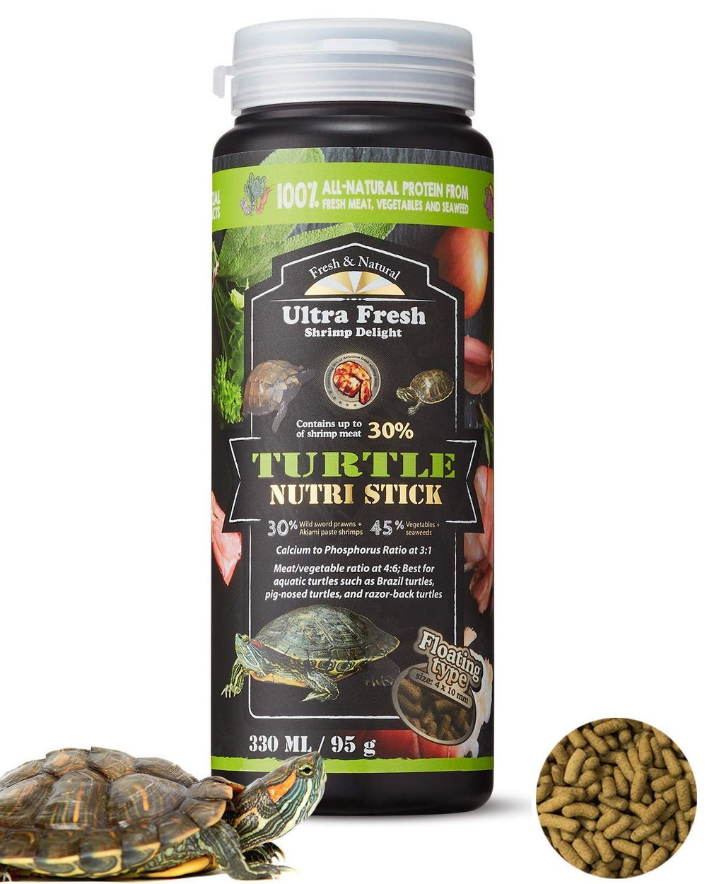 Ultra Fresh Turtle Nutri Stick with akiami paste shrimp enhances palatability