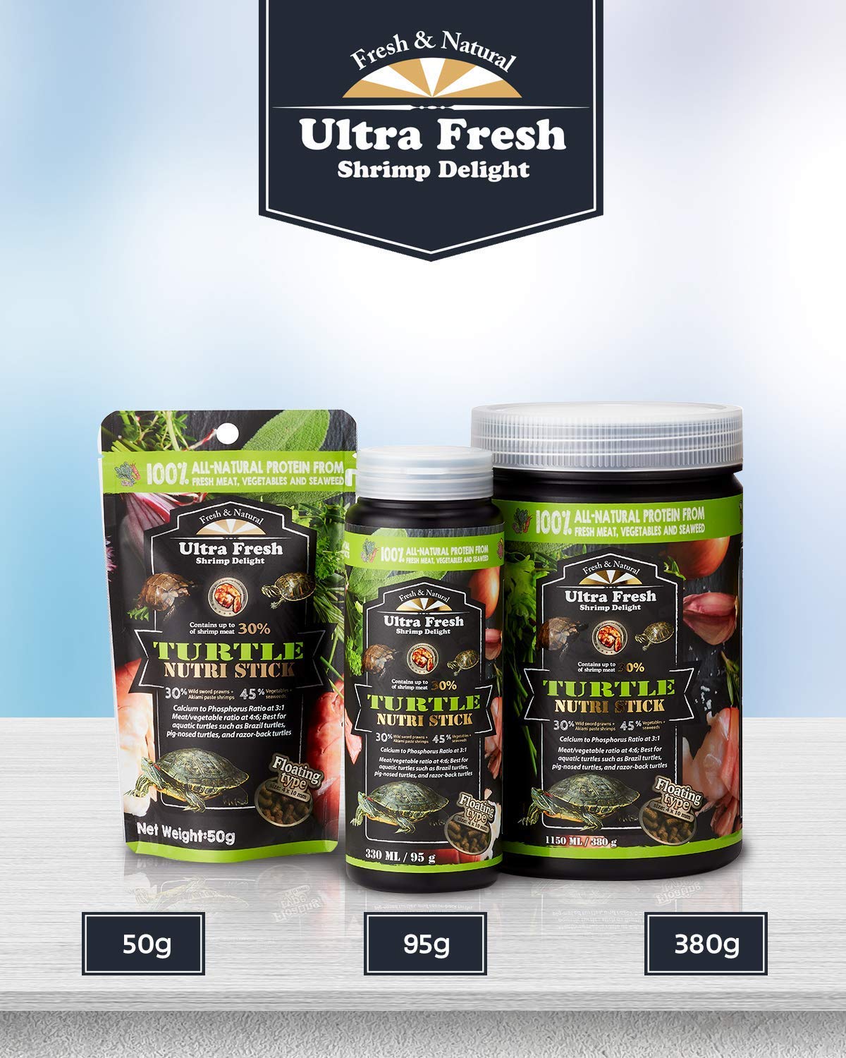 Ultra Fresh Turtle Nutri Stick helps baby turtles eat easily and absorb nutrients