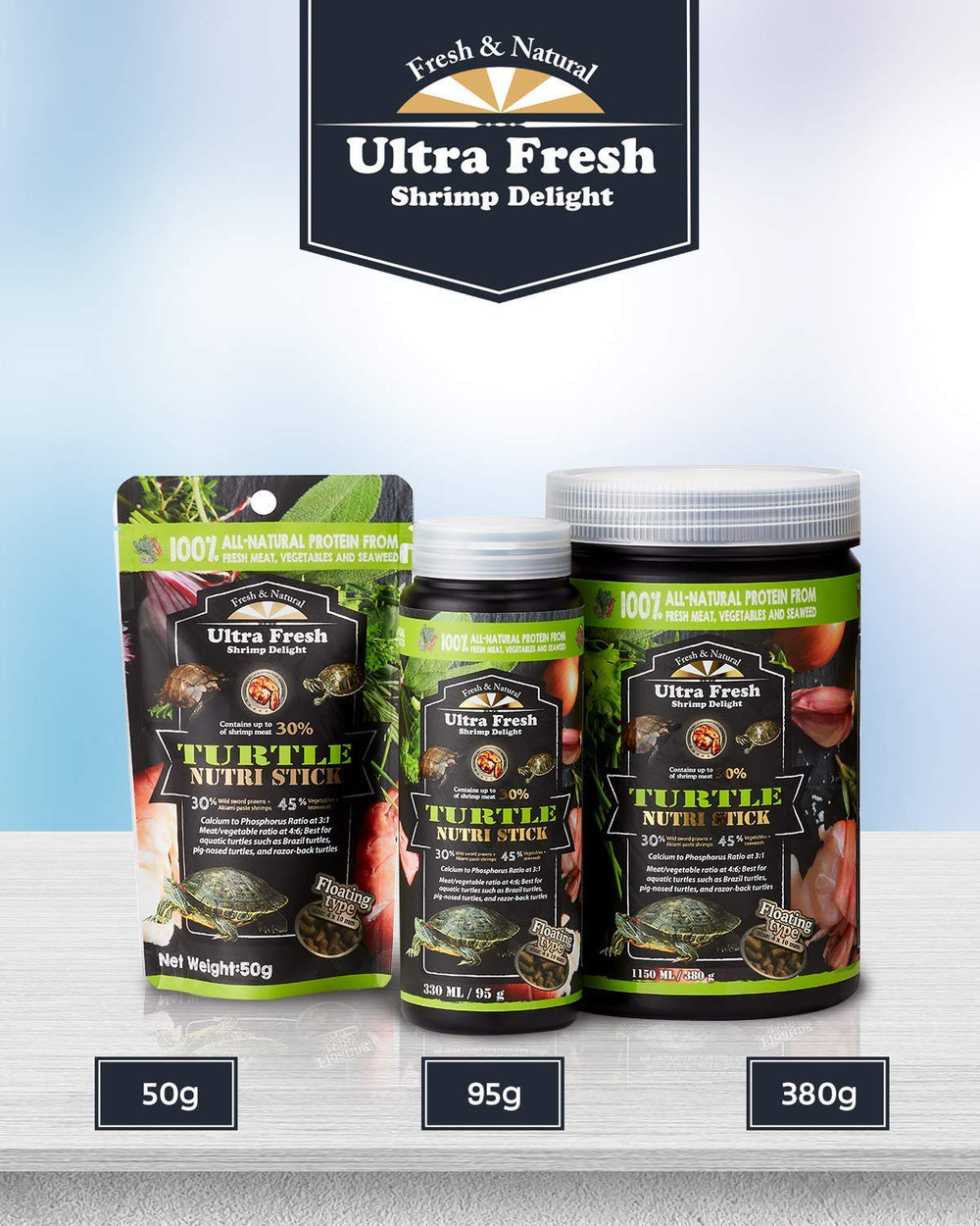 Ultra Fresh Turtle Nutri Stick helps baby turtles eat easily and absorb nutrients