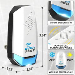Ever Pest Ultrasonic Pest Repeller 2-pack operates quietly, blending with living spaces