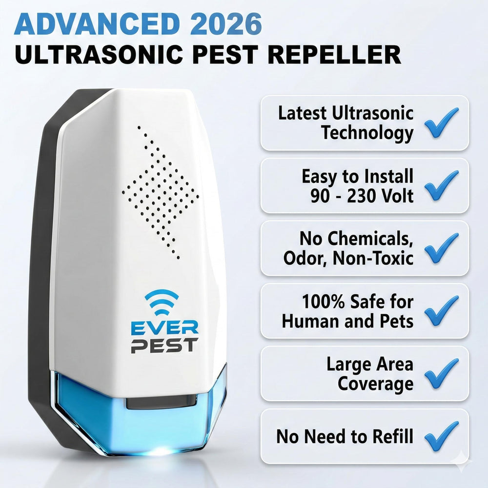Ever Pest Ultrasonic Pest Repeller 2-pack covers up to 1600 sq ft per device for larger spaces