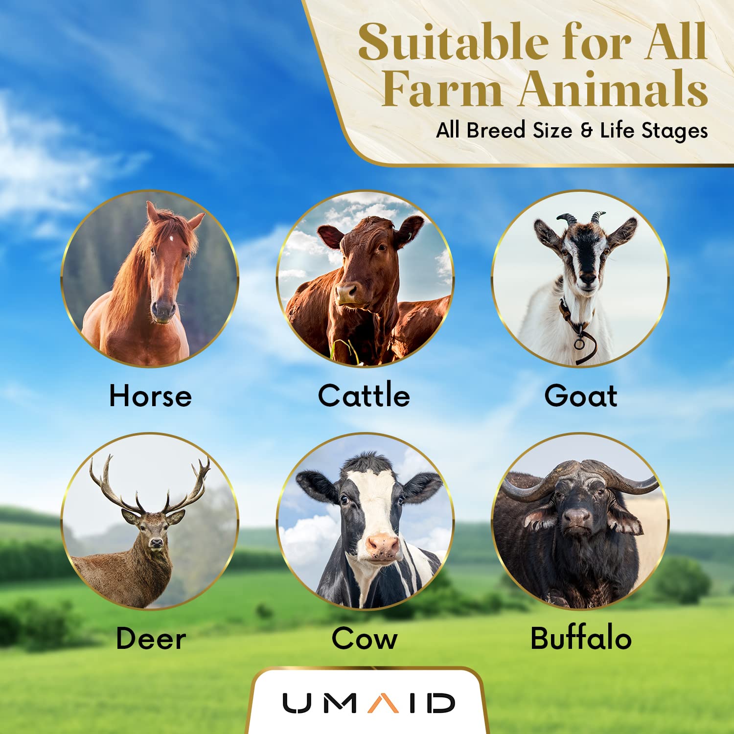 UMAID Himalayan salt lick two-pack packaging is durable for barn use