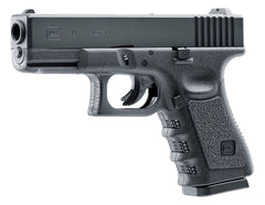 Umarex Glock 19 Gen3 firing .177 BBs up to 410 FPS for responsive practice.