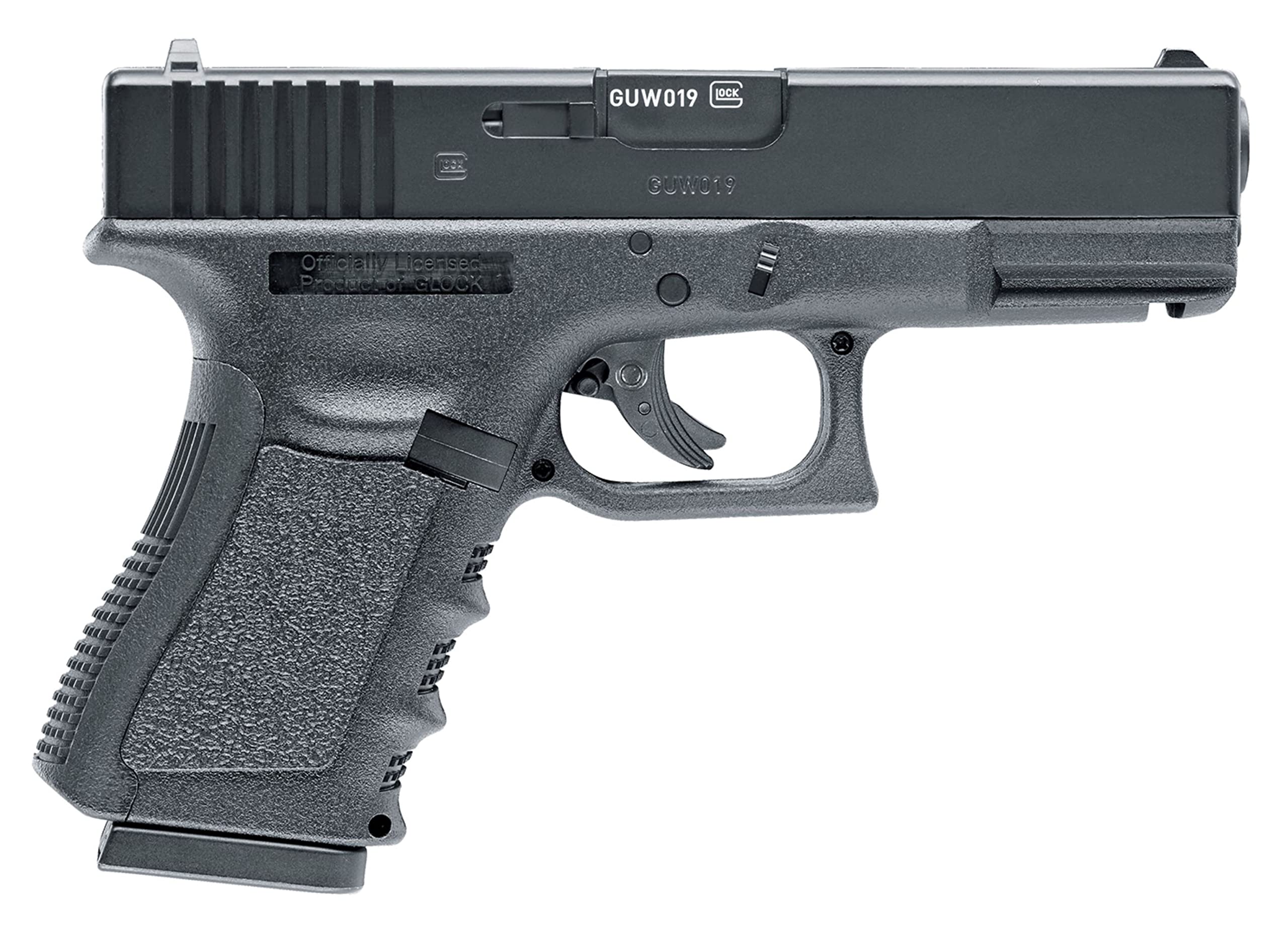 Umarex Glock 19 Gen3 CO2-powered pistol enabling consistent training.