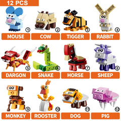 UMEELR animals-building-blocks inside each egg for STEM play.