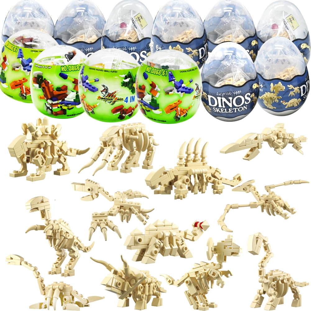 UMEELR dinosaur skeleton Easter egg set ready for discovery play