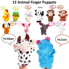 UMEELR Easter eggs with cow puppet for imaginative play and vocabulary