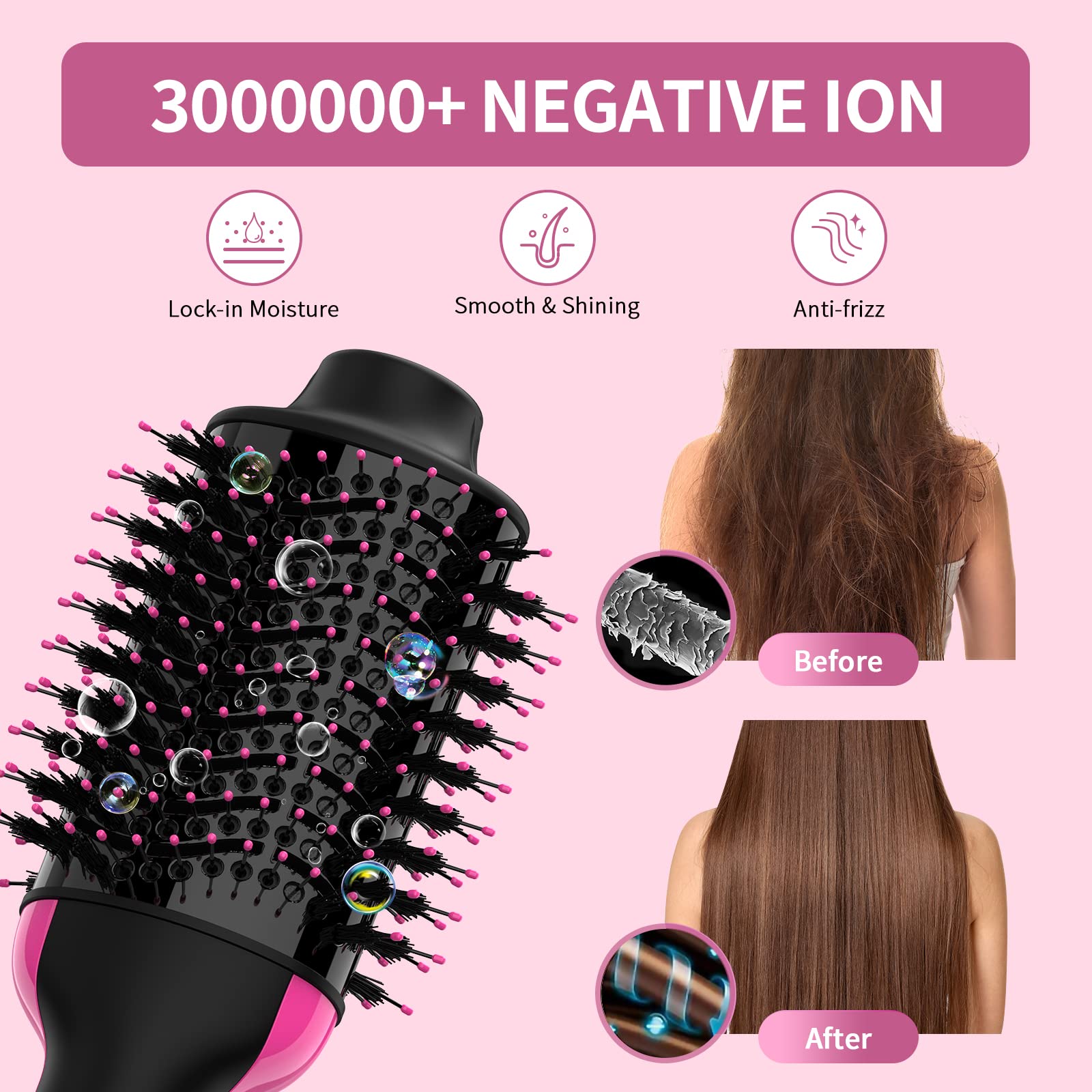 Umeely hair dryer brush round-edges creates natural volume