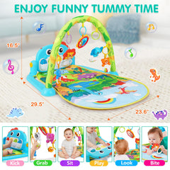 UMIKU Baby Gym musical piano mat encourages exploration and listening.