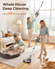 UML0 N8 cordless vacuum self-standing design for hands-free pause