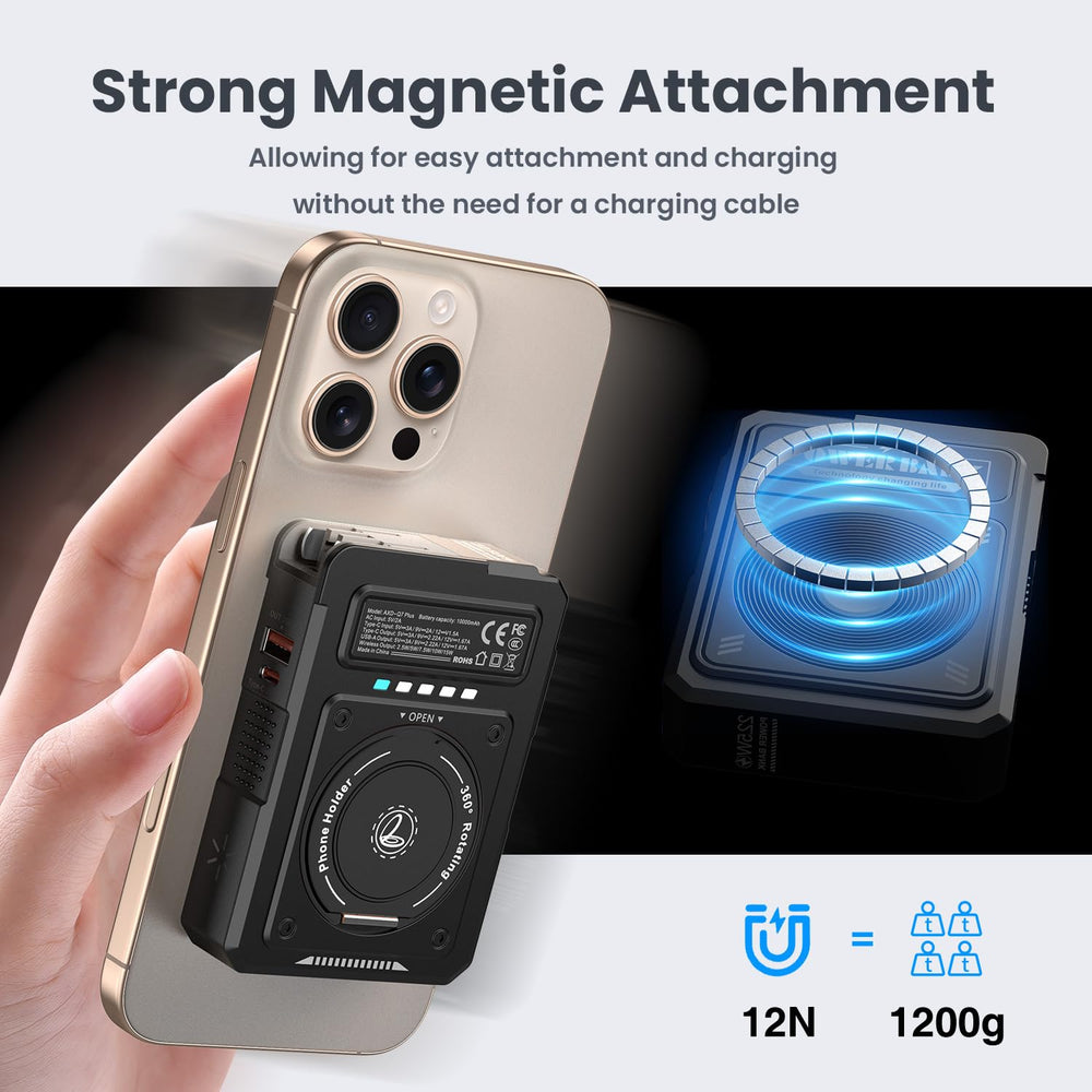 ummz Apple Watch charging with secure magnetic snap.