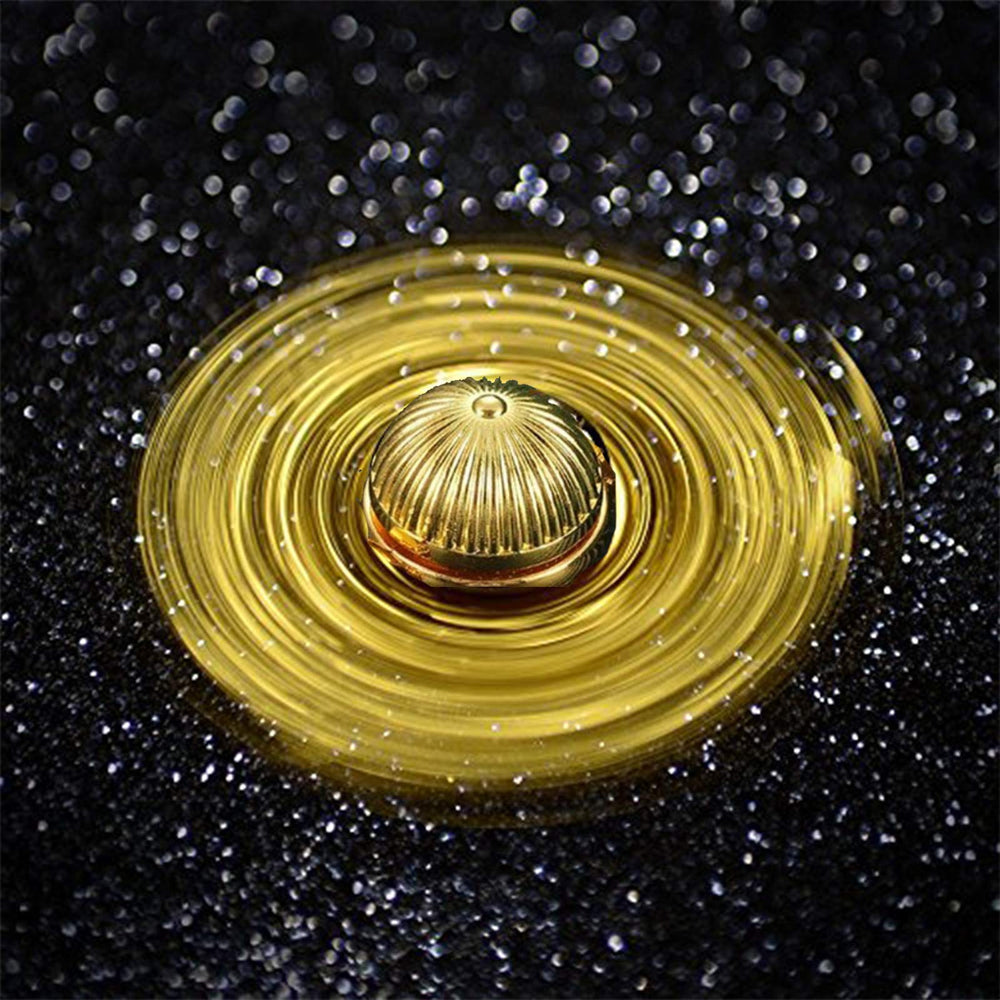 Umnodobn gold orb spinner close up shows silent bearings