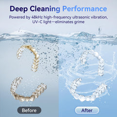 UMPOPO ultrasonic cleaner with UV-C lamp for deep instrument cleaning.