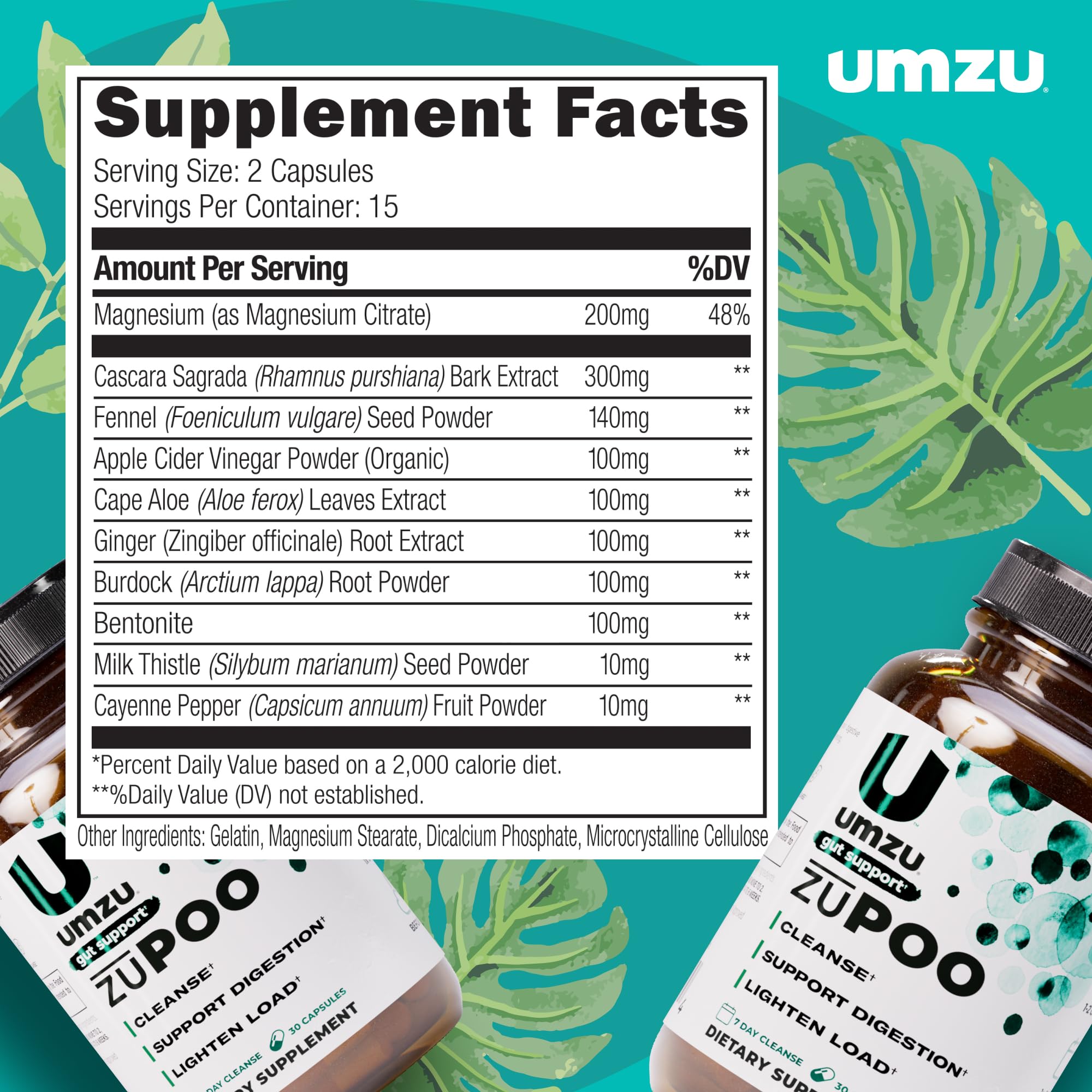 UMZU zuPOO cascara sagrada plant image signaling traditional gut support