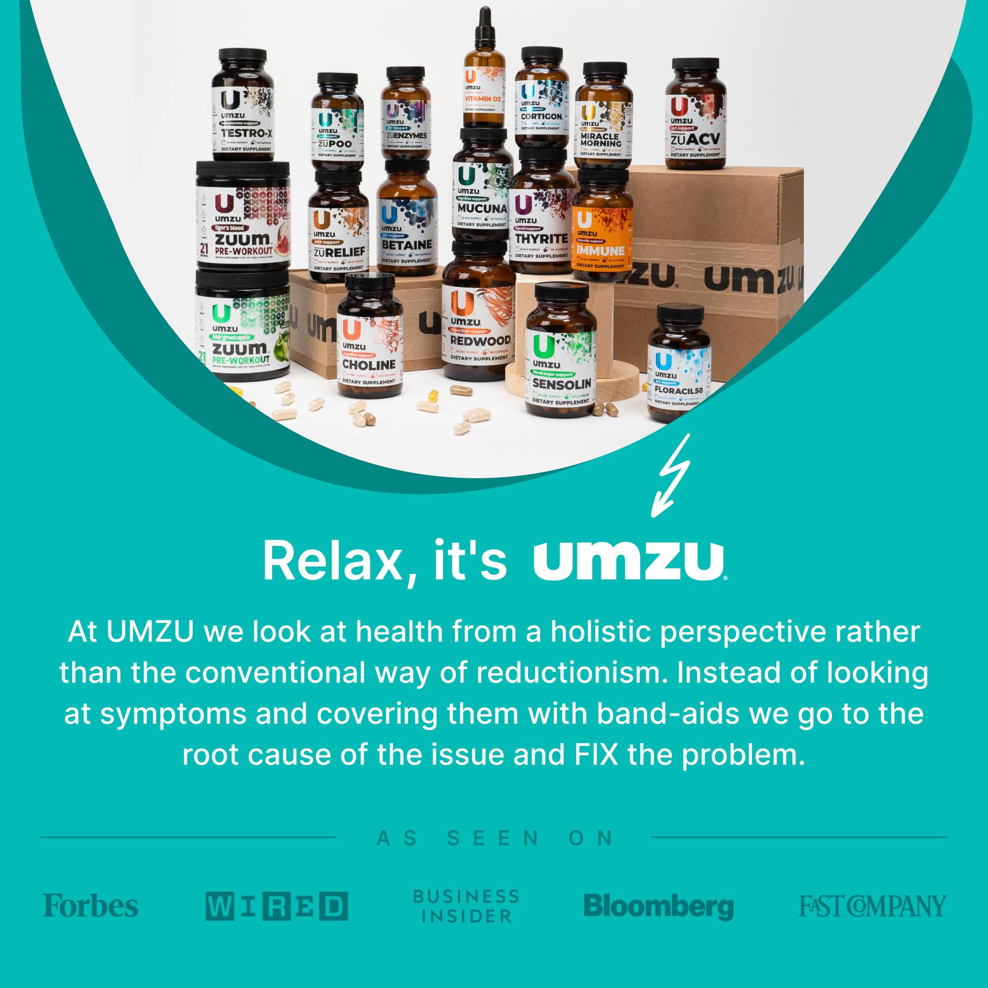 UMZU zuPOO vegan non-GMO gluten-free features graphic