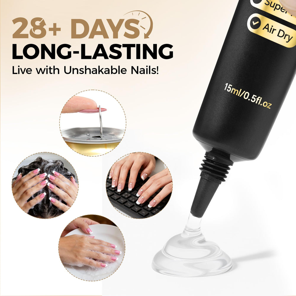 UNA GELLA 2-pack nail glue tubes for DIY nails