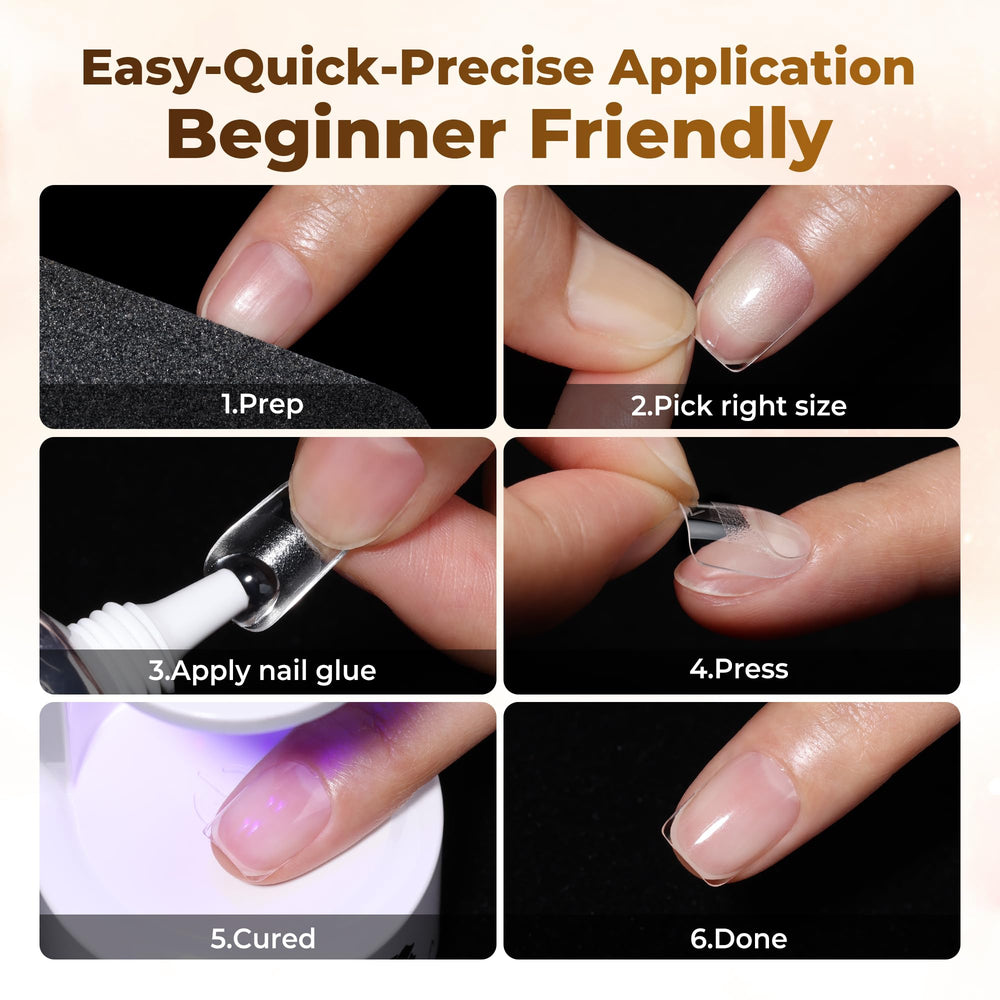 UNA GELLA 504-piece nail tips set for versatile looks