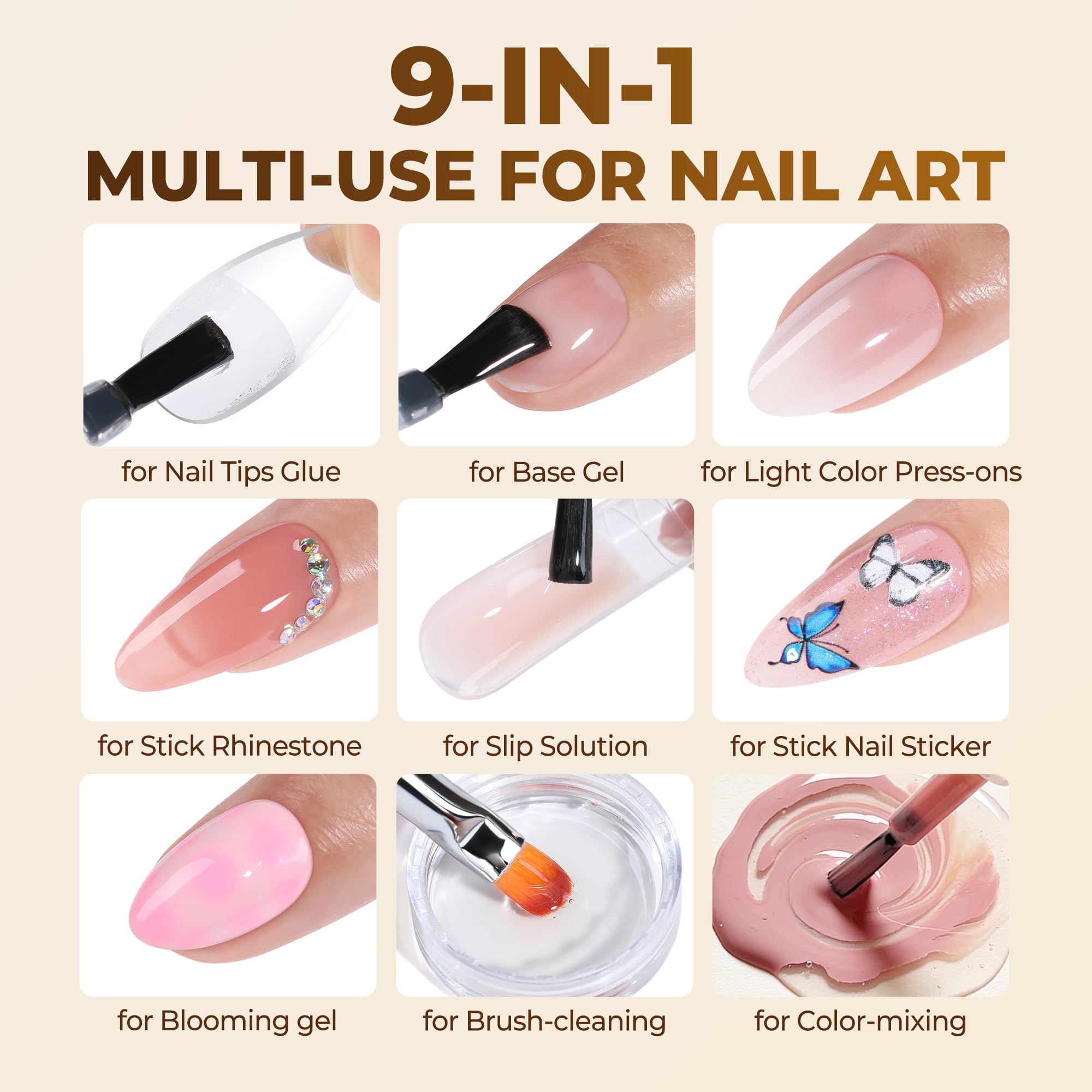 UNA GELLA 9 in 1 glue for rhinestones and accents.
