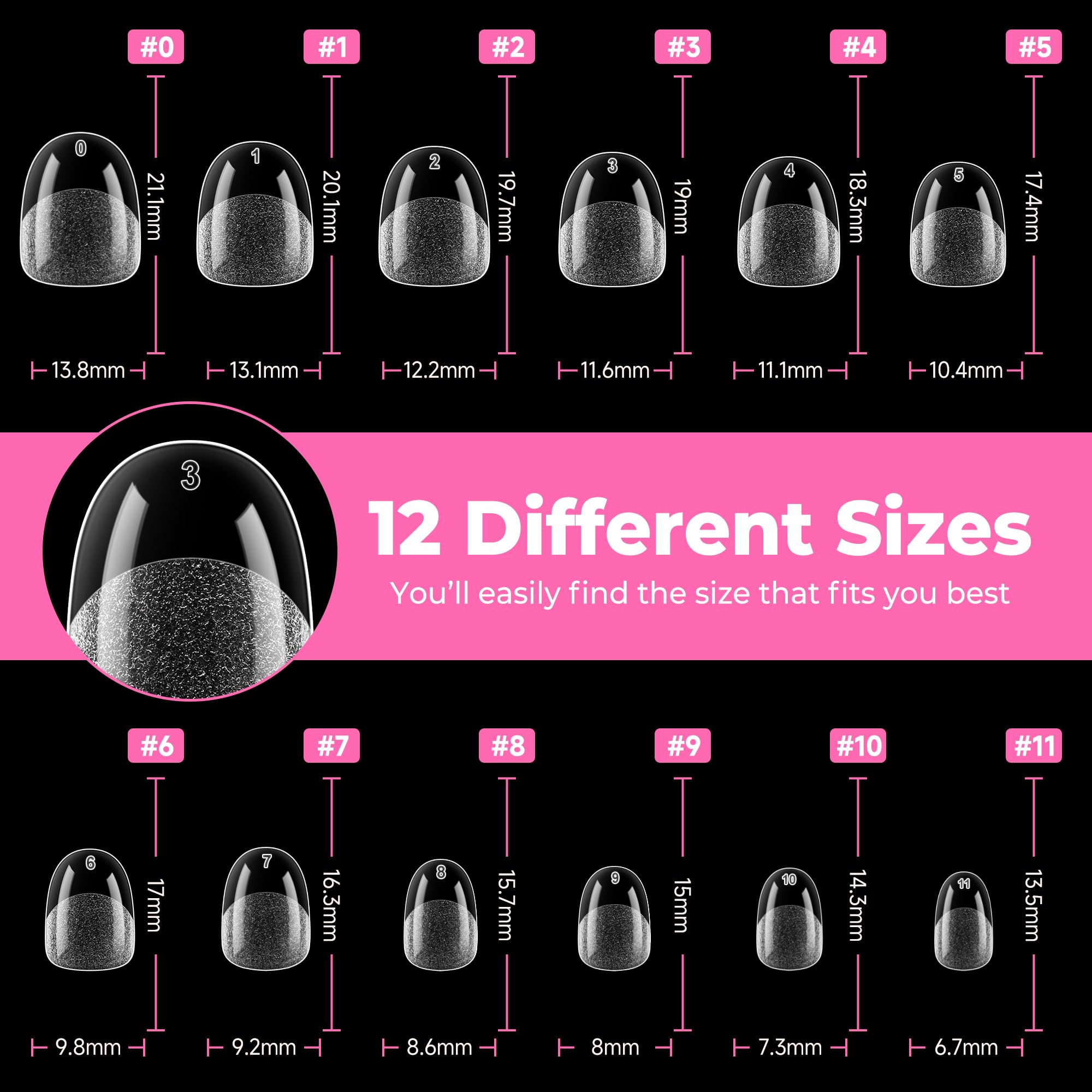 UNA GELLA ultra-short shape keeps nails practical for typing and texting.