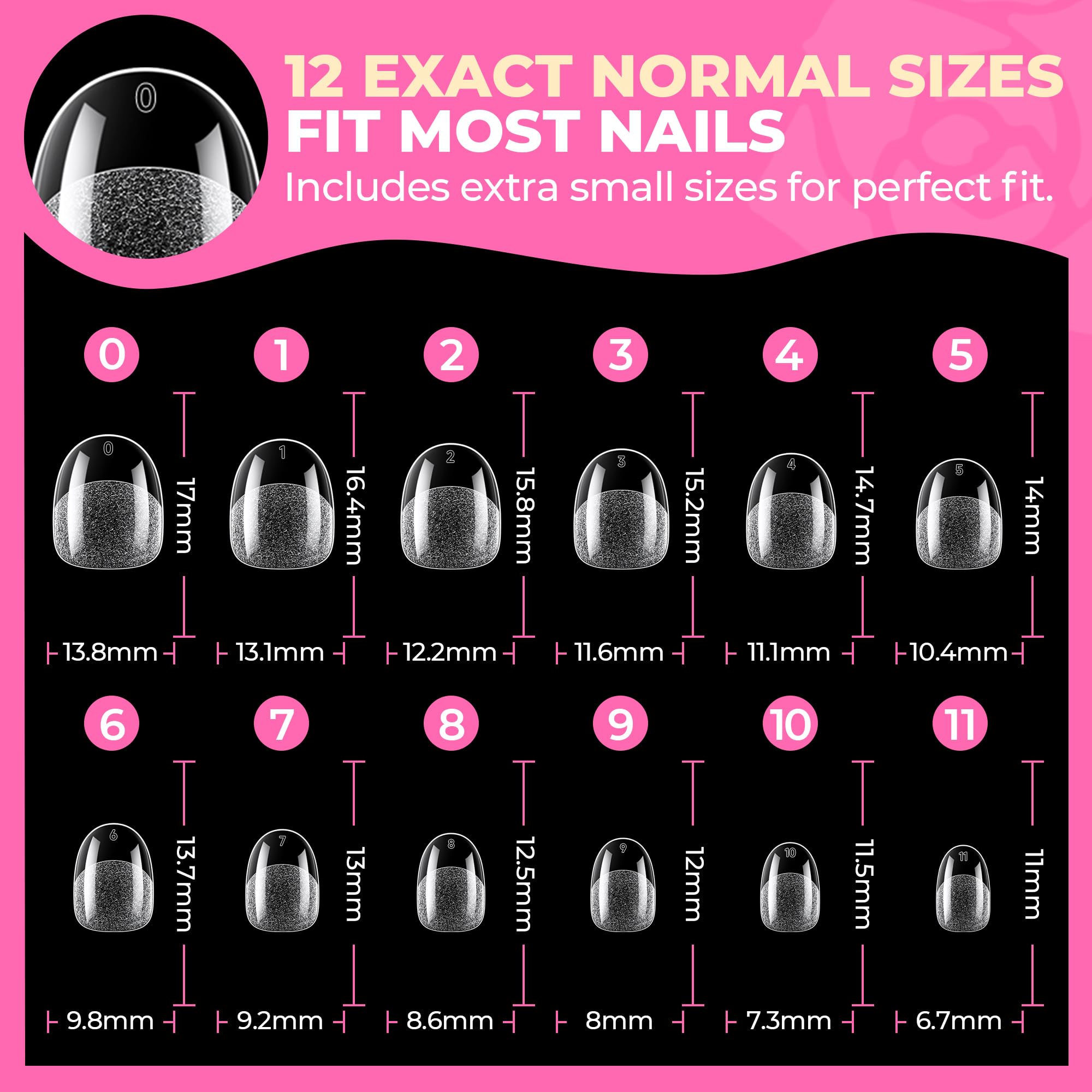 UNA GELLA clear full-cover nail tips ideal for quick DIY nails.