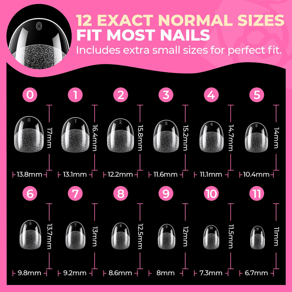 UNA GELLA clear full-cover nail tips ideal for quick DIY nails.