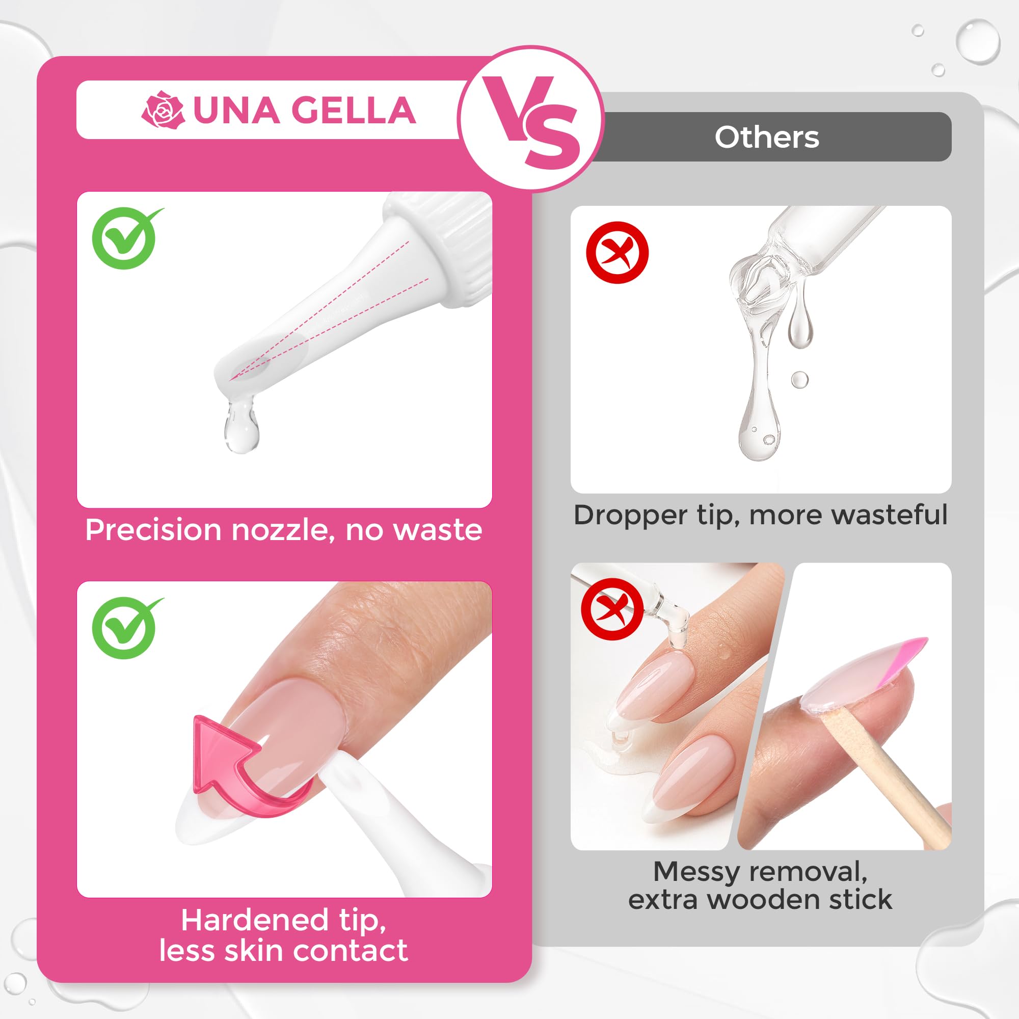 UNA GELLA gentle removal helps protect natural nails.