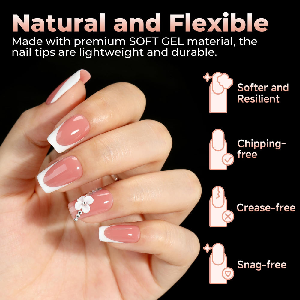 UNA GELLA easy removal bendable tips for acetone soak off