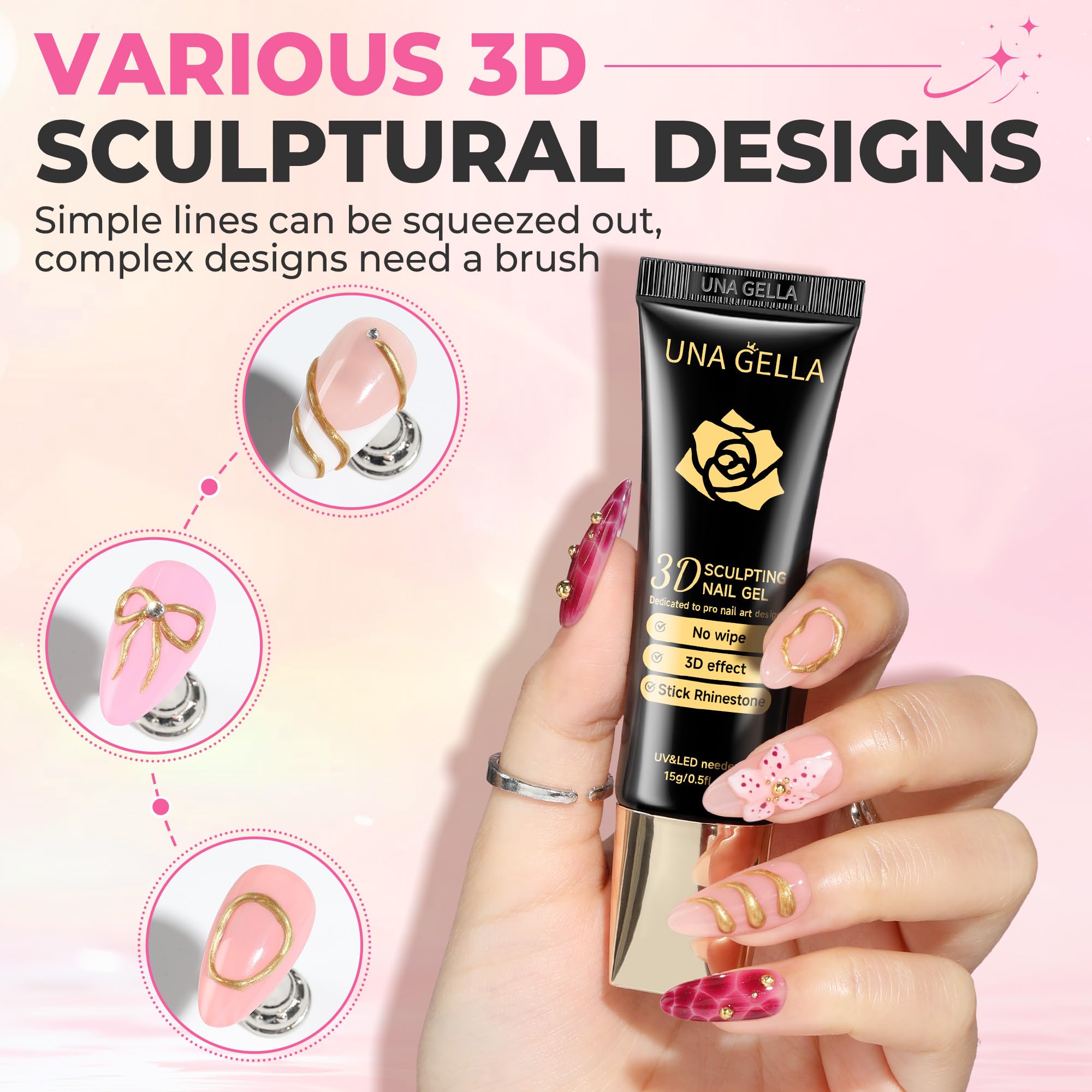 UNA GELLA easy-squeeze design speeds up DIY nail art