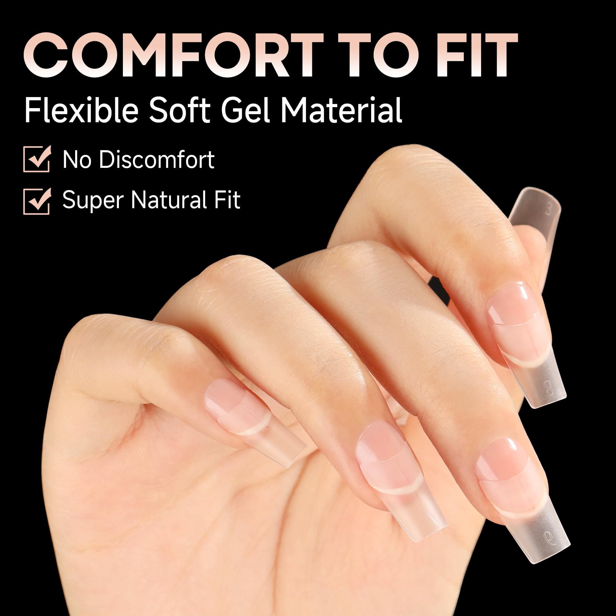 Easily soak-off capable tips for quick removal and reshaping