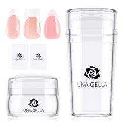 UNA GELLA French Tip Tool Stamp long stamper gives precise French tips on nails.