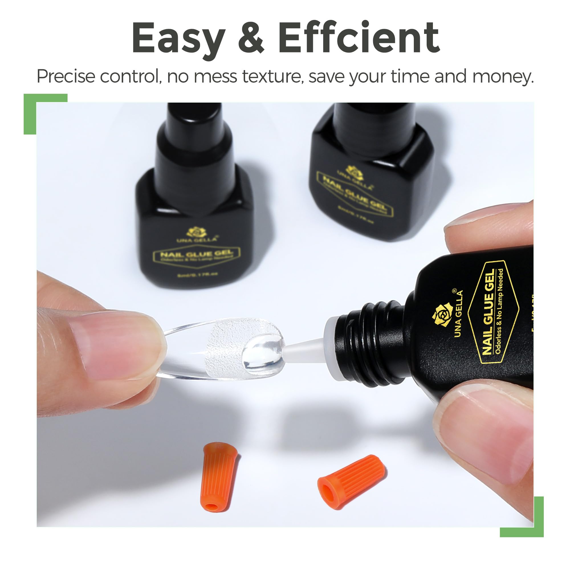 UNA GELLA press-on application scene highlights easy nail tips attachment