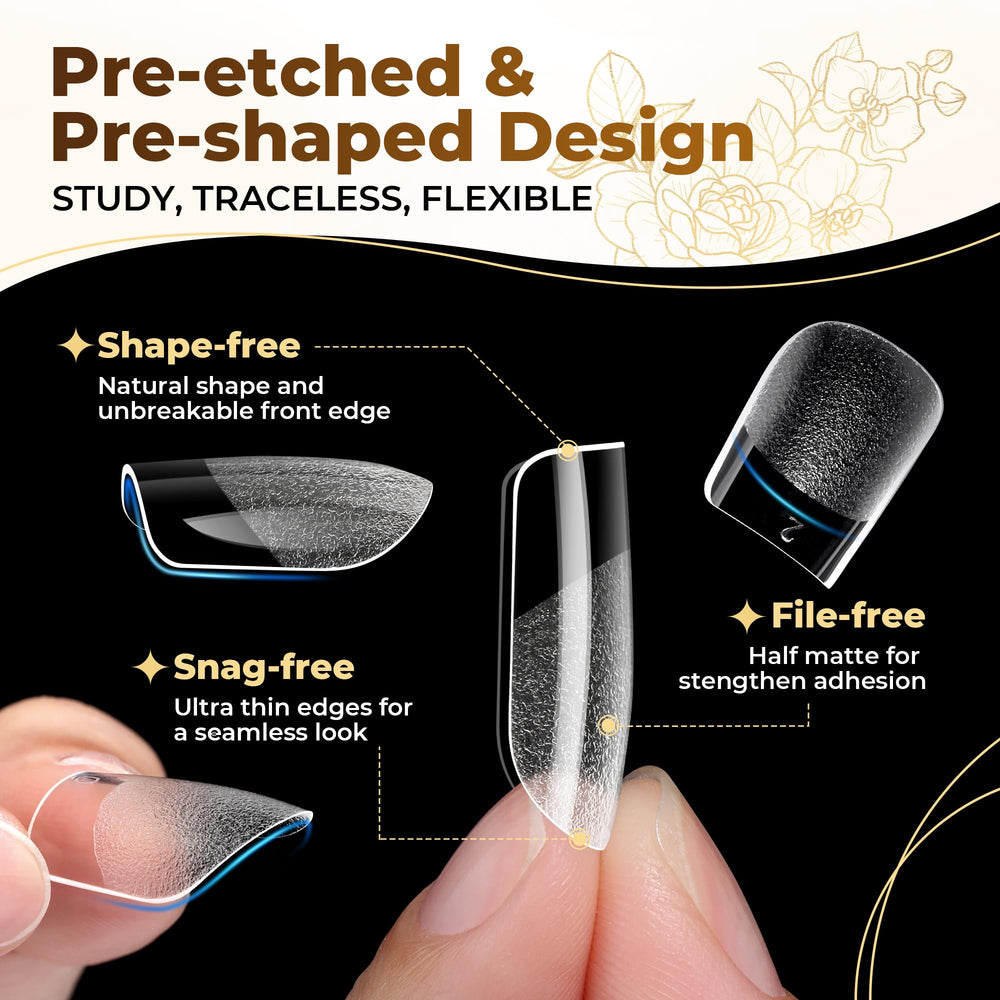 UNA GELLA gel tips no-trace design for crisp natural shapes