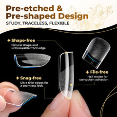 UNA GELLA gel tips no-trace design for crisp natural shapes