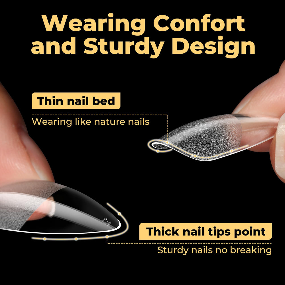 UNA GELLA inner deep-etched texture boosts adhesion to natural nails